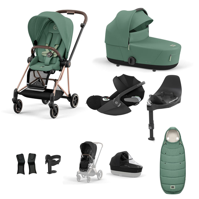 Cybex Mios Travel System - Rosegold / Leaf Green