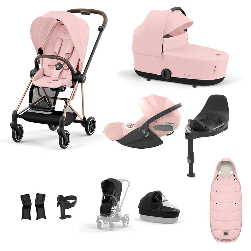 Cybex Mios Travel System - Rosegold / Peach Pink