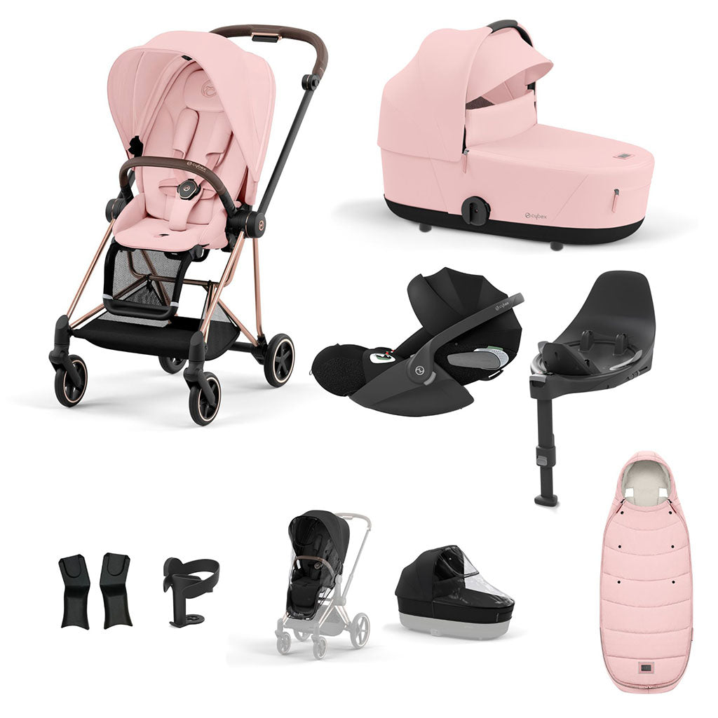 Cybex Mios Travel System - Rosegold / Peach Pink
