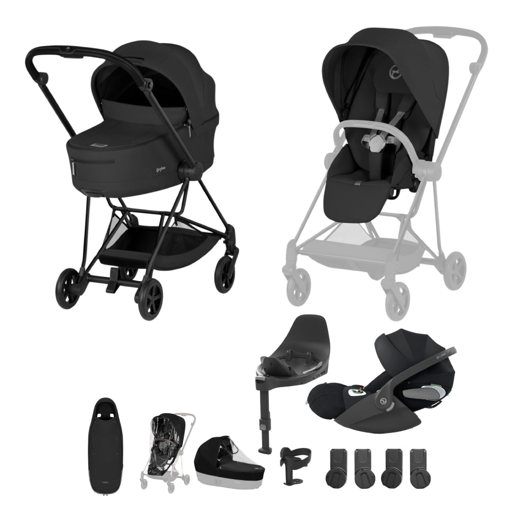 Cybex Mios Ultimate Accessory Bundle Comfort Collection - Matt Black / Sepia Black