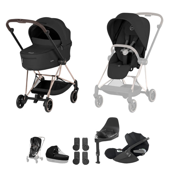 Cybex Mios Ultimate Bundle Comfort Collection - Rosegold / Sepia Black