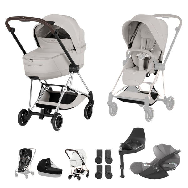 Cybex Mios Ultimate Bundle Style Collection - Chrome Brown / City Grey