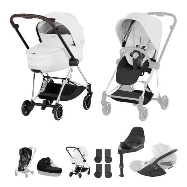 Cybex Mios Ultimate Bundle Style Collection - Chrome Brown / Off White