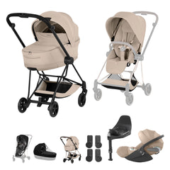 Cybex Mios Ultimate Bundle Style Collection - Matt Black / Cozy Beige