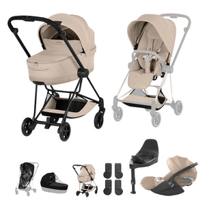 Cybex Mios Ultimate Bundle Style Collection - Matt Black / Cozy Beige