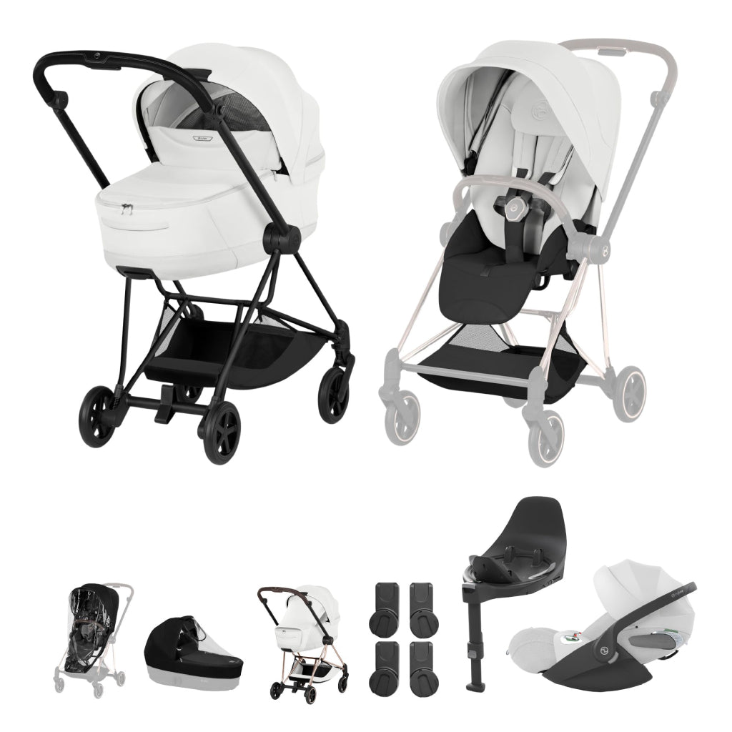 Cybex Mios Ultimate Bundle Style Collection - Matt Black / Off White