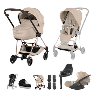 Cybex Mios Ultimate Bundle Style Collection - Rosegold / Cozy Beige