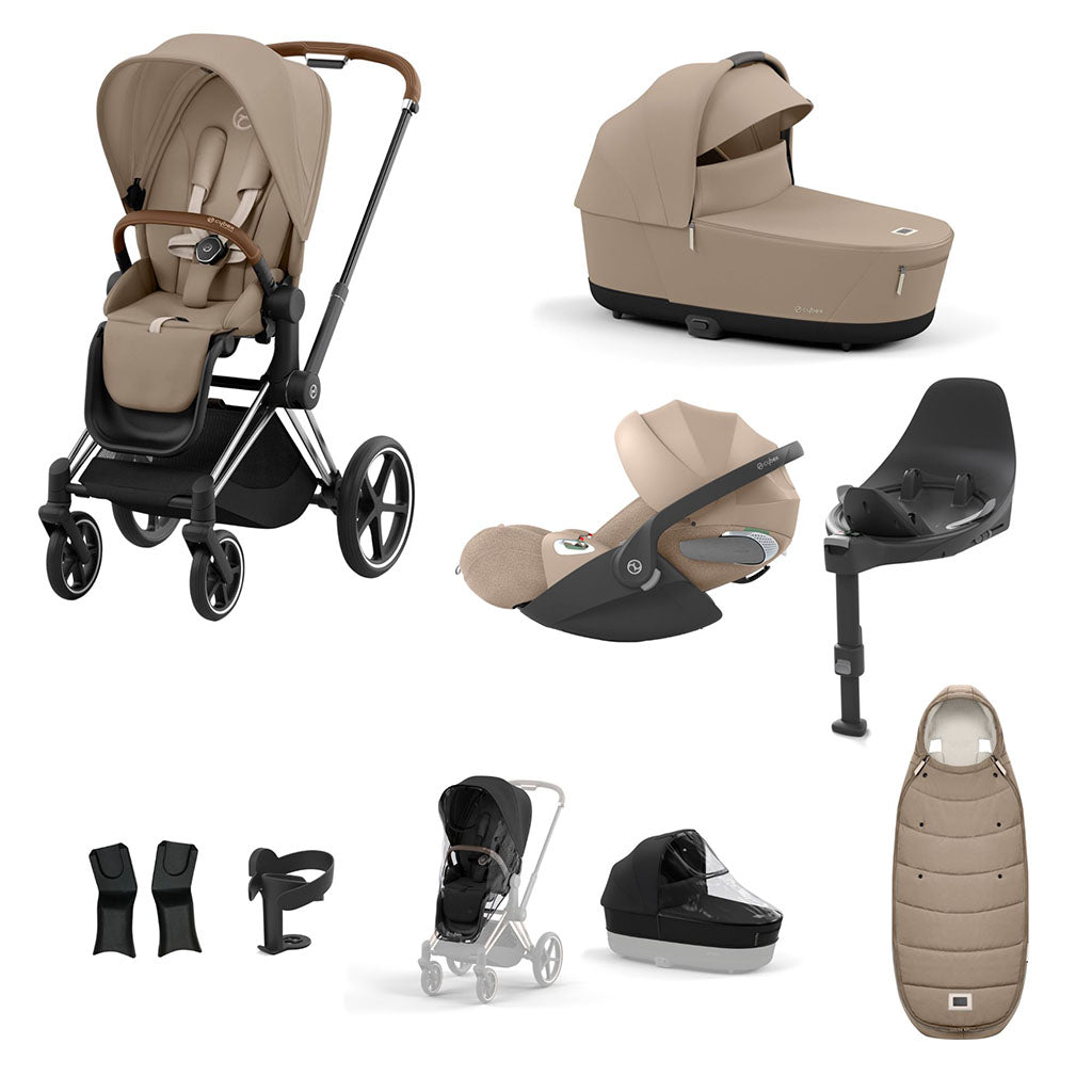 Cybex Priam Travel System - Chrome Brown / Cozy Beige