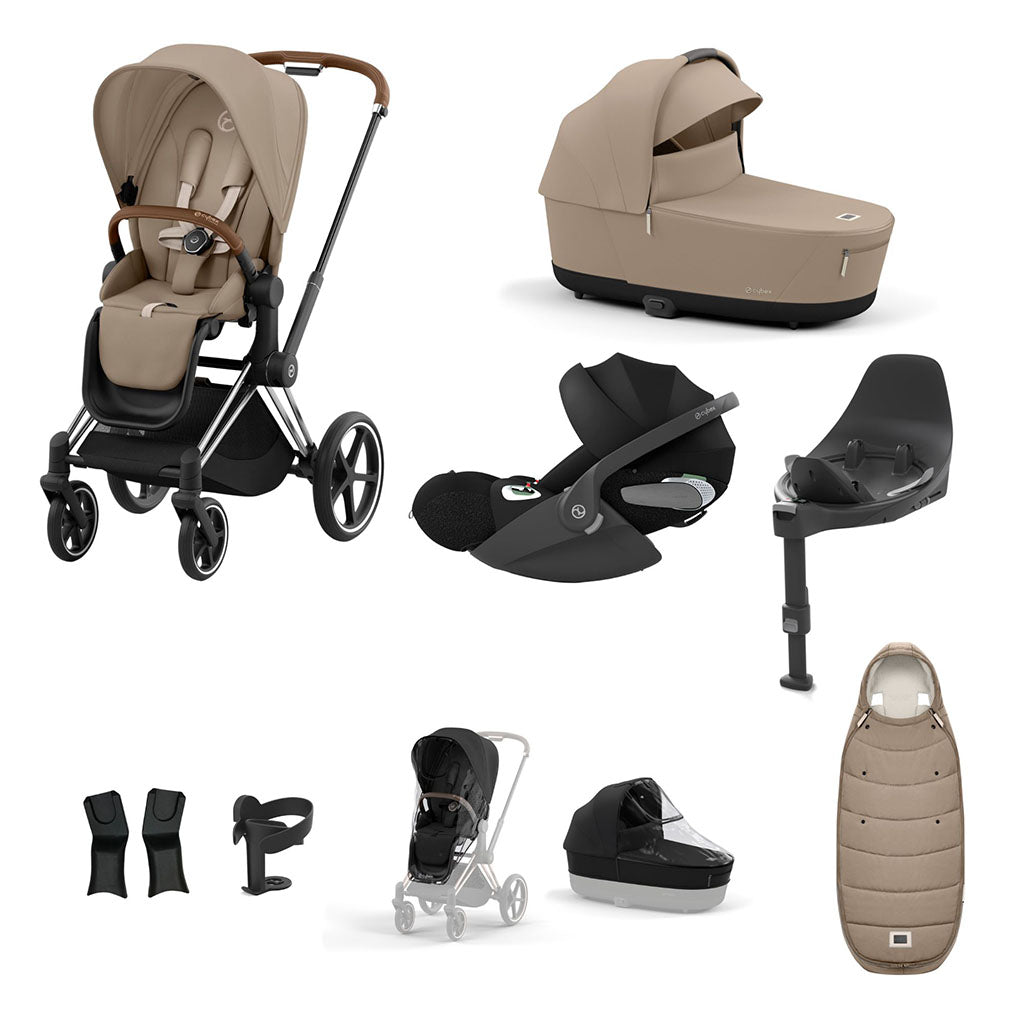 Cybex Priam Travel System - Chrome Brown / Cozy Beige