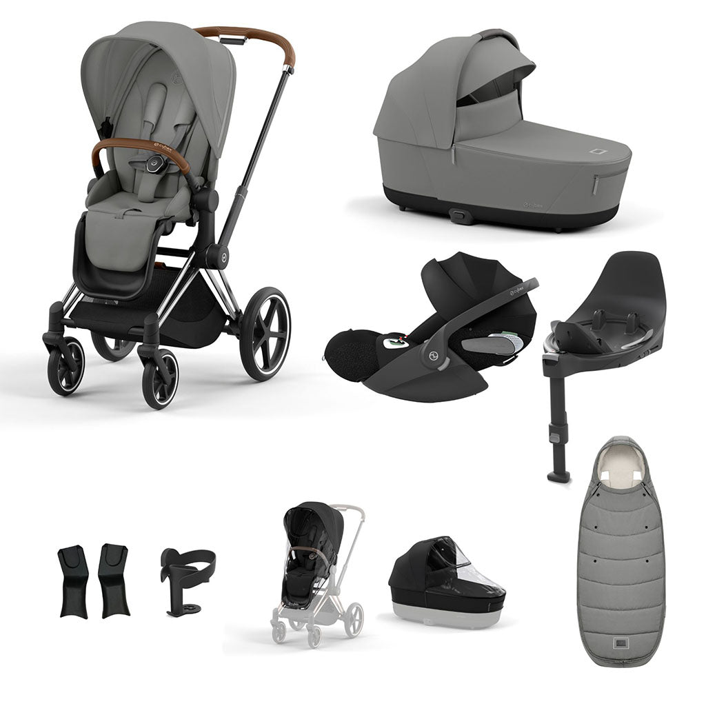 Cybex Priam Travel System - Chrome Brown / Mirage Grey
