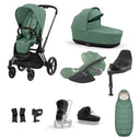 Cybex Priam Travel System - Matt Black / Leaf Green