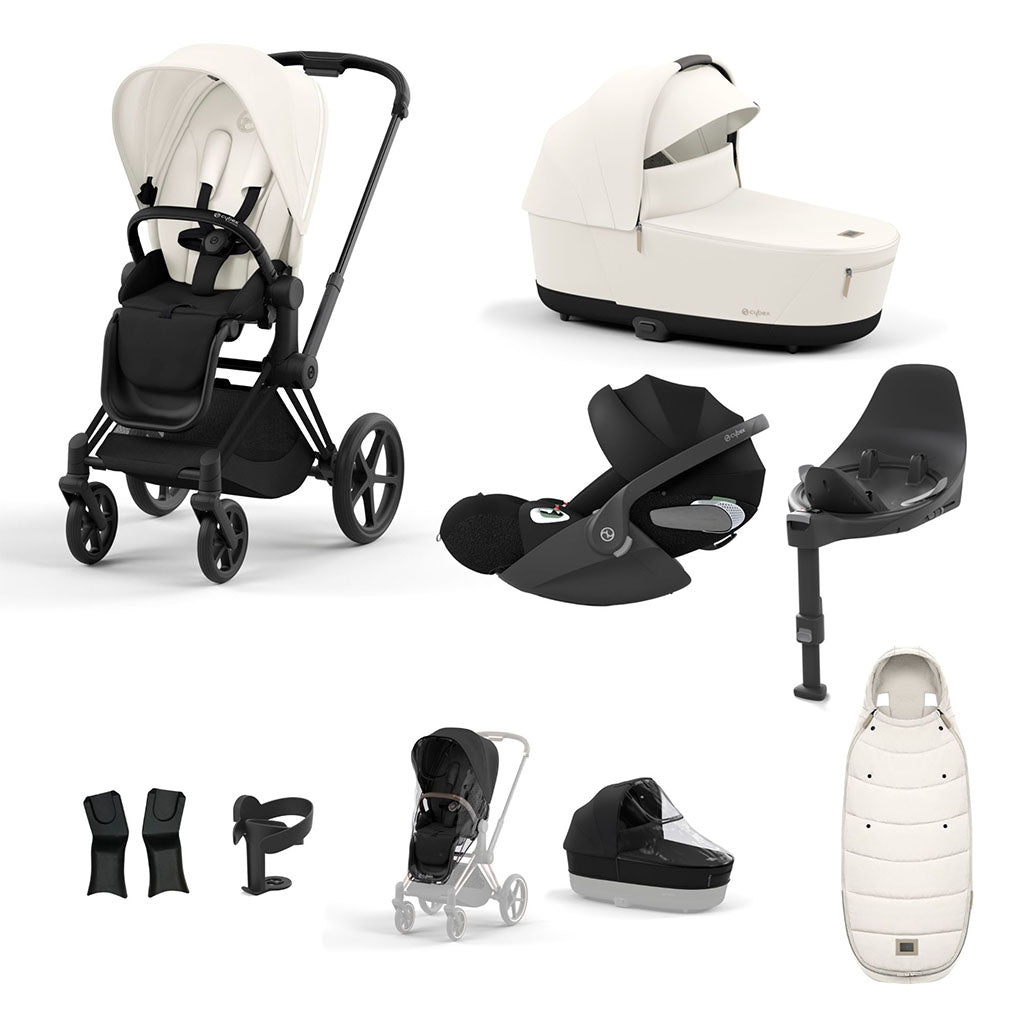 Cybex Priam Travel System - Matt Black / Off White