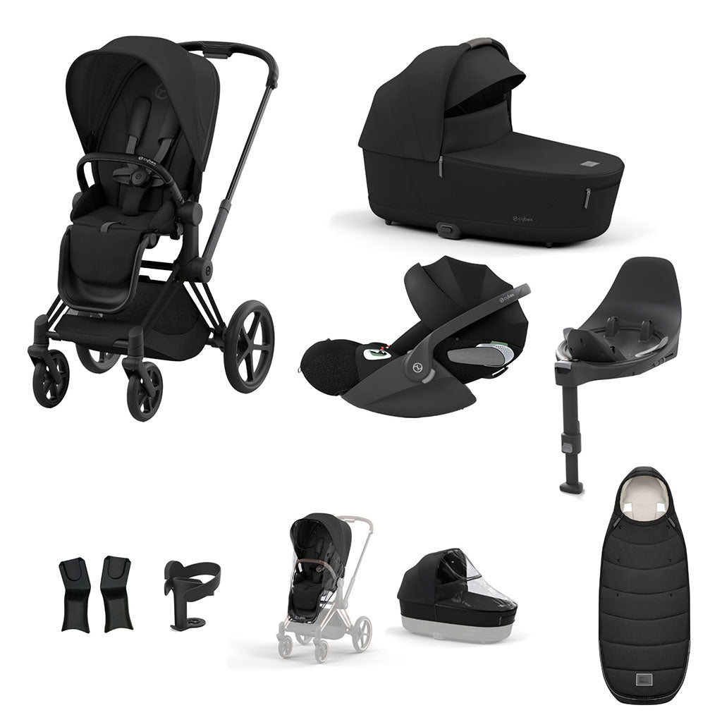 Cybex Priam Travel System - Matt Black / Sepia Black