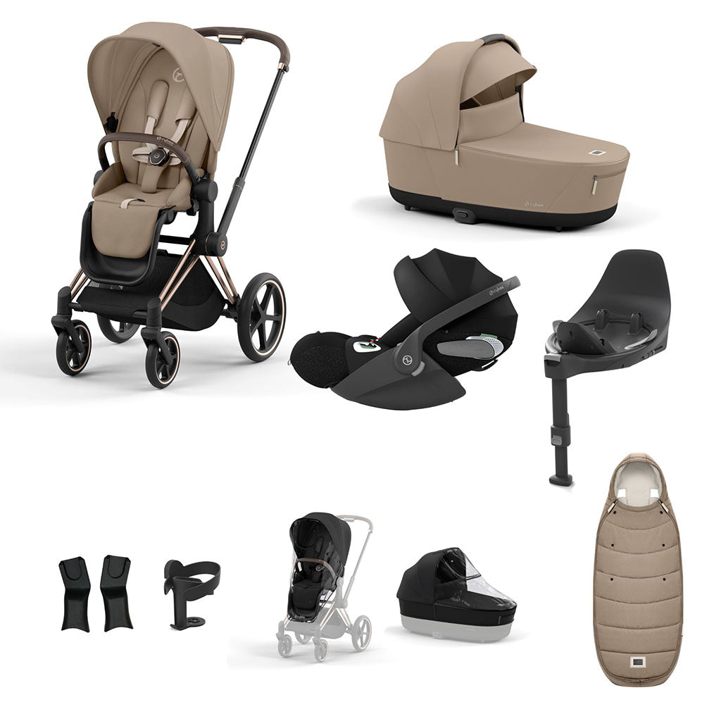 Cybex Priam Travel System - Rosegold / Cozy Beige
