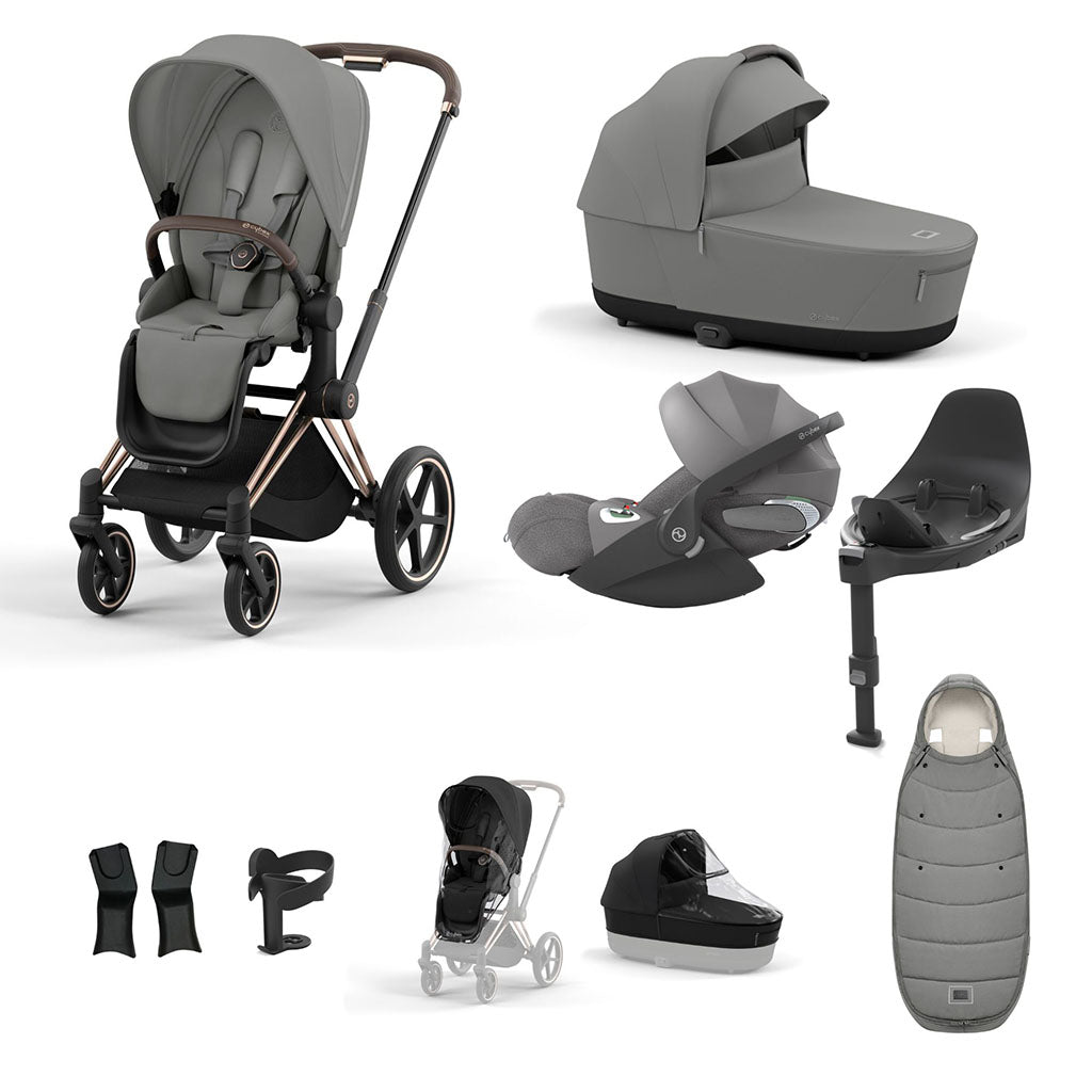 Cybex Priam Travel System - Rosegold / Mirage Grey