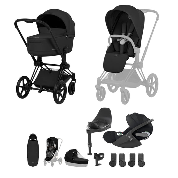 Cybex Priam Ultimate Accessory Bundle Comfort Collection - Matt Black / Sepia Black