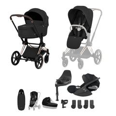 Cybex Priam Ultimate Accessory Bundle Comfort Collection - Rosegold / Sepia Black