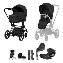 Cybex Priam Ultimate Bundle Comfort Collection - Matt Black / Sepia Black