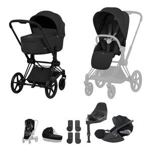 Cybex Priam Ultimate Bundle Comfort Collection - Matt Black / Sepia Black