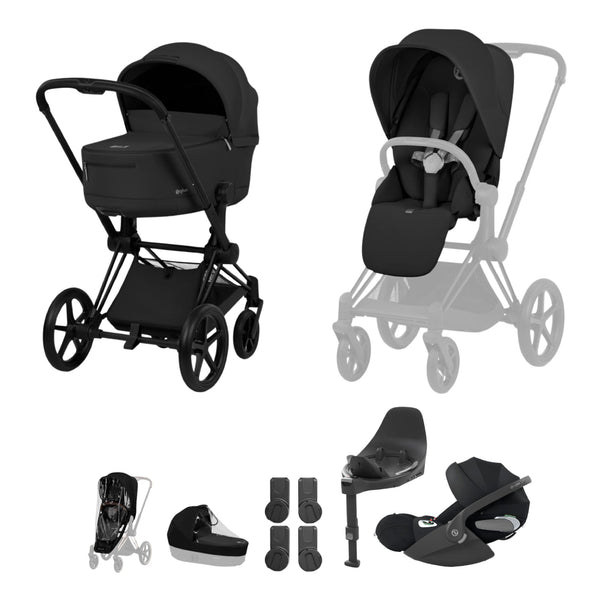 Cybex Priam Ultimate Bundle Comfort Collection - Matt Black / Sepia Black