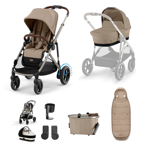 Cybex e-Gazelle S 9 Piece Bundle - Almond Beige