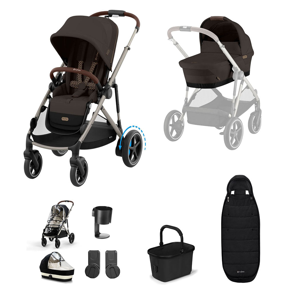 Cybex e-Gazelle S 9 Piece Bundle - Chocolate Brown