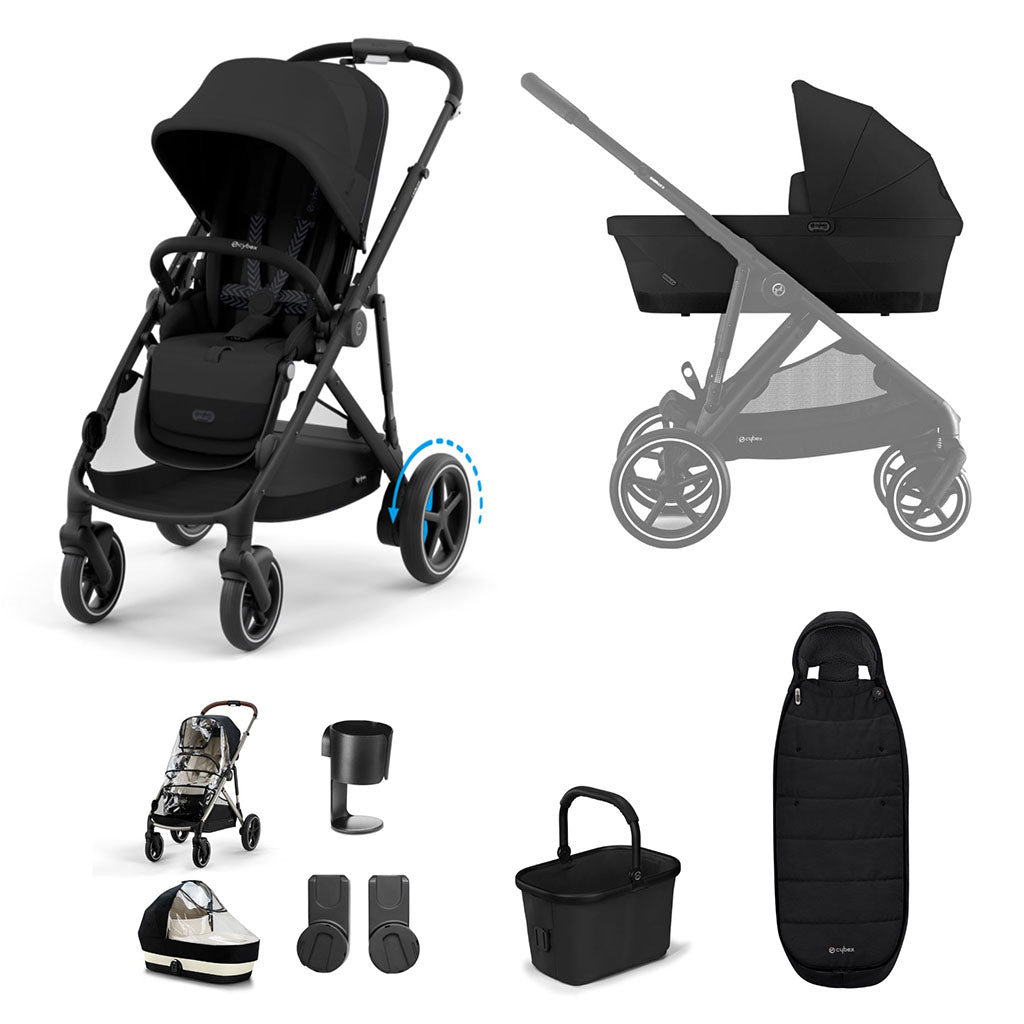 Cybex e-Gazelle S 9 Piece Bundle - Moon Black