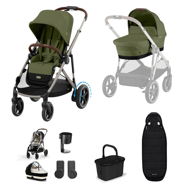 Cybex e-Gazelle S 9 Piece Bundle - Moss Green