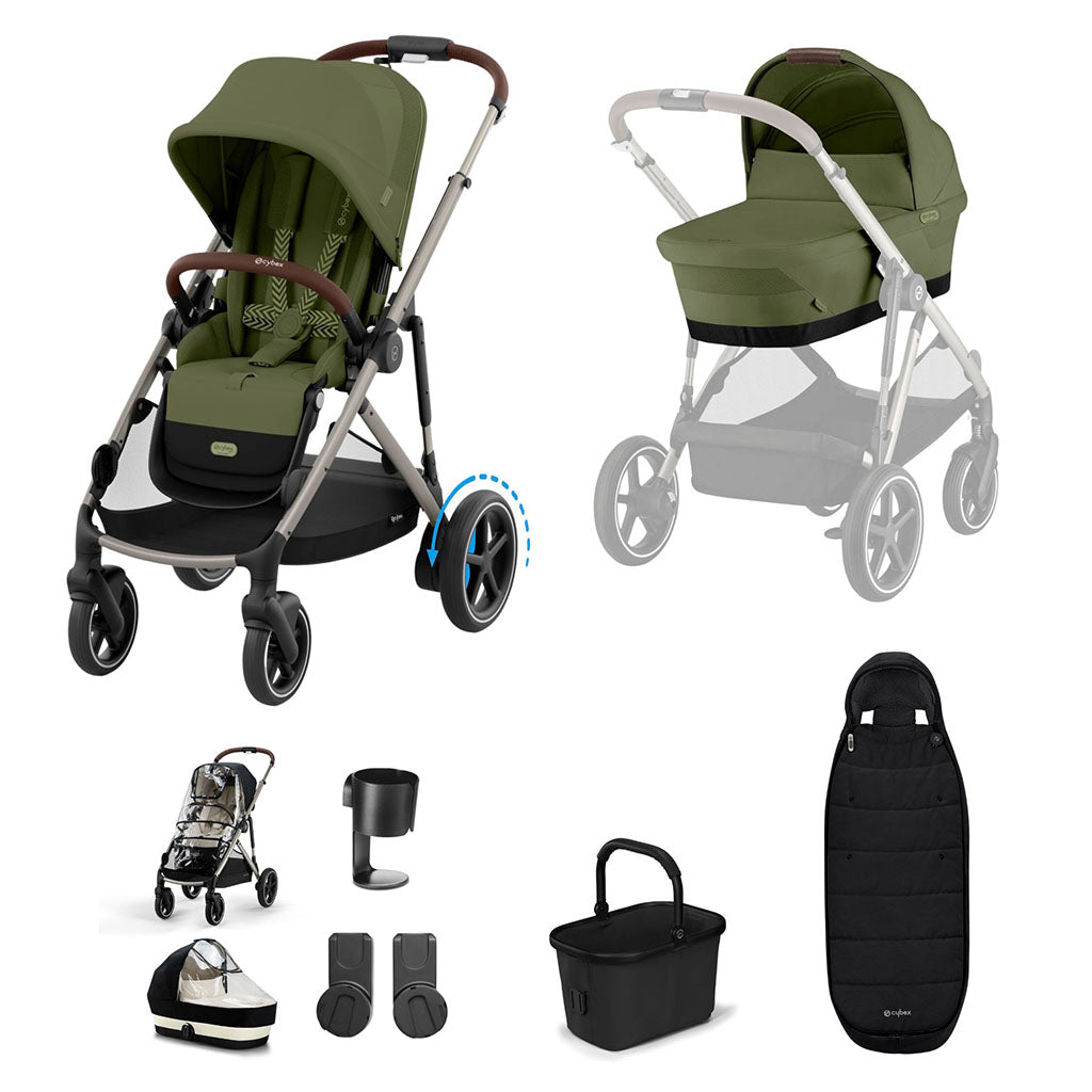 Cybex e-Gazelle S 9 Piece Bundle - Moss Green
