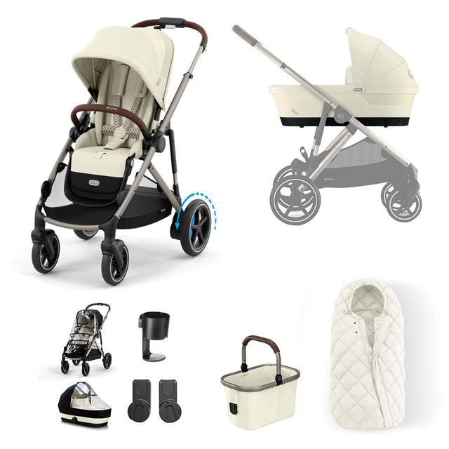 Cybex e-Gazelle S 9 Piece Bundle - Seashell Beige