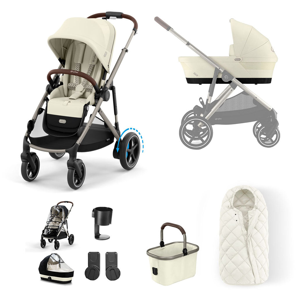 Cybex e-Gazelle S 9 Piece Bundle - Seashell Beige