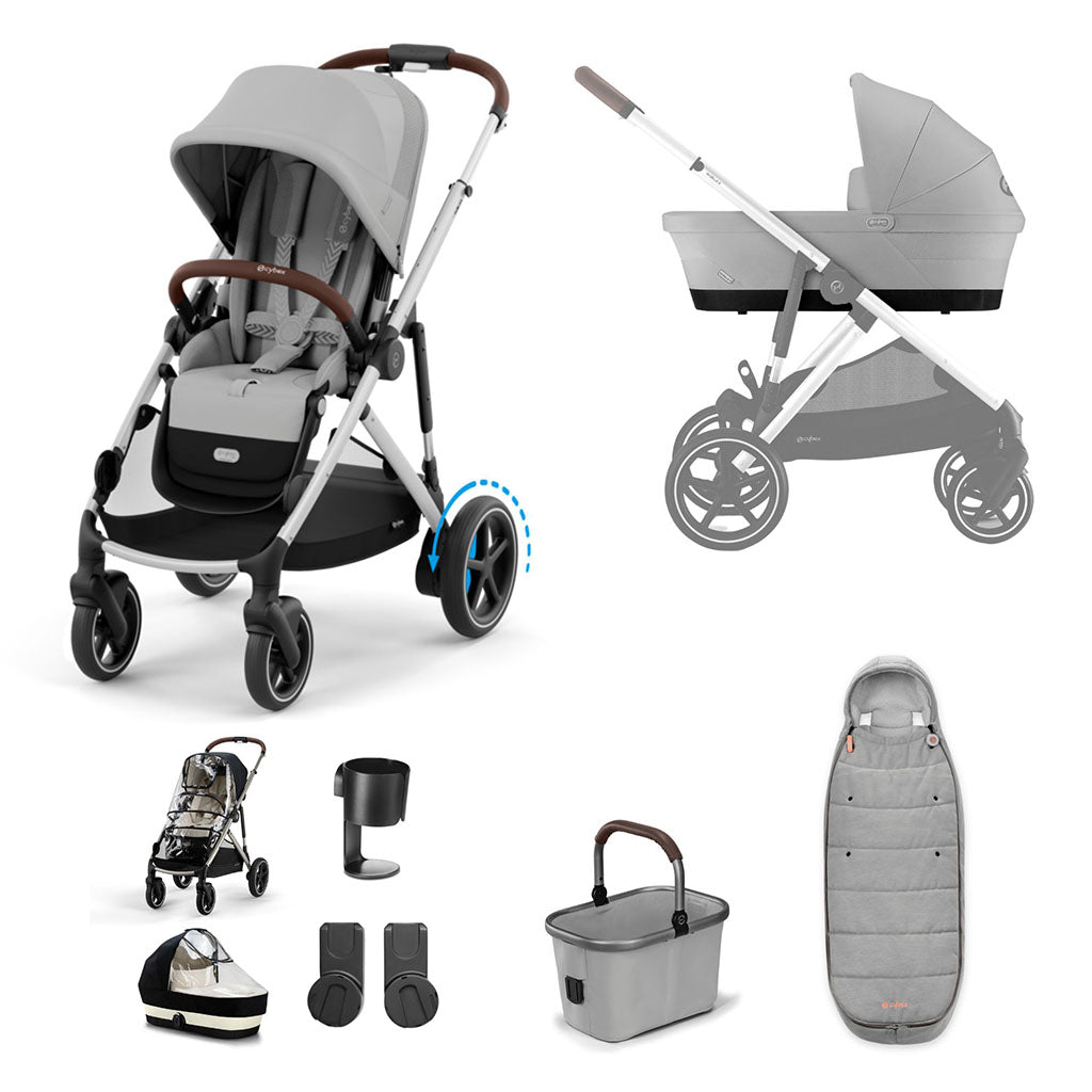Cybex e-Gazelle S 9 Piece Bundle - Stone Grey
