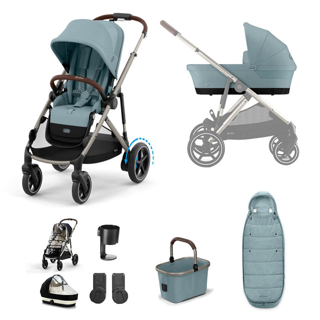 Cybex e-Gazelle S 9 Piece Bundle - Stormy Blue