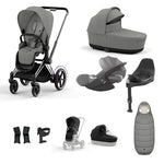 Cybex e-Priam Travel System - Chrome Black / Mirage Grey