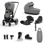 Cybex e-Priam Travel System - Chrome Black / Mirage Grey