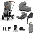 Cybex e-Priam Travel System - Chrome Brown / Mirage Grey