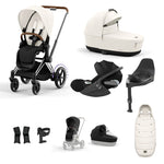 Cybex e-Priam Travel System - Chrome Brown / Off White