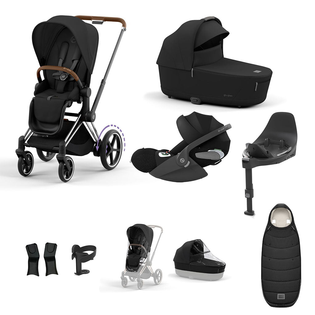 Cybex e-Priam Travel System - Chrome Brown / Sepia Black