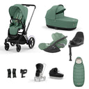 Cybex e-Priam Travel System - Matt Black / Leaf Green