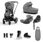 Cybex e-Priam Travel System - Matt Black / Mirage Grey