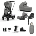Cybex e-Priam Travel System - Matt Black / Mirage Grey