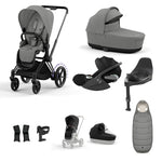Cybex e-Priam Travel System - Matt Black / Mirage Grey