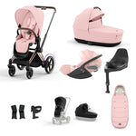 Cybex e-Priam Travel System - Rosegold / Peach Pink