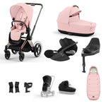 Cybex e-Priam Travel System - Rosegold / Peach Pink