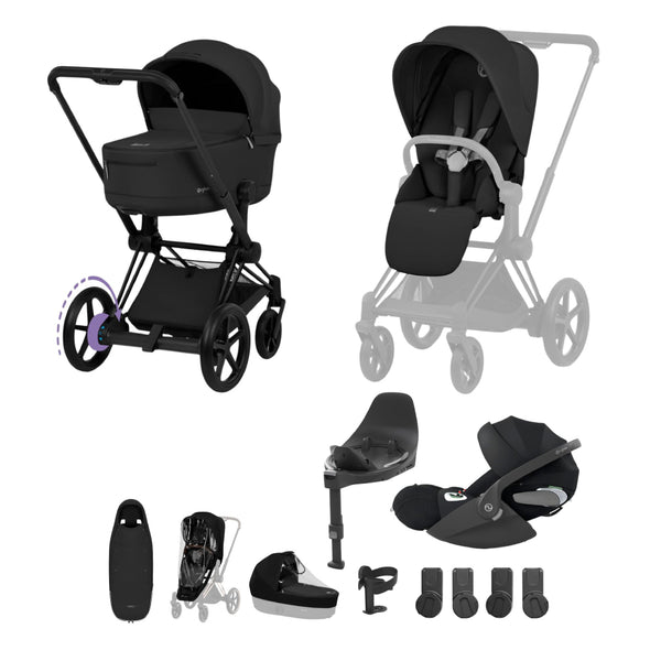 Cybex e-Priam Ultimate Accessory Bundle Comfort Collection - Matt Black / Sepia Black