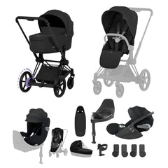 Cybex e-Priam Ultimate Birth & Beyond Bundle Comfort Collection - Matt Black / Sepia Black