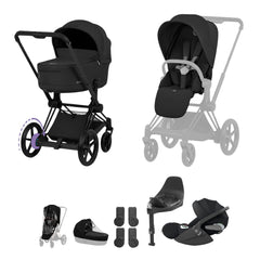 Cybex e-Priam Ultimate Bundle Comfort Collection - Matt Black / Sepia Black