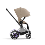 Cybex e-Priam Pushchair - Chrome Black / Cozy Beige