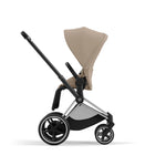Cybex e-Priam Pushchair - Chrome Black / Cozy Beige