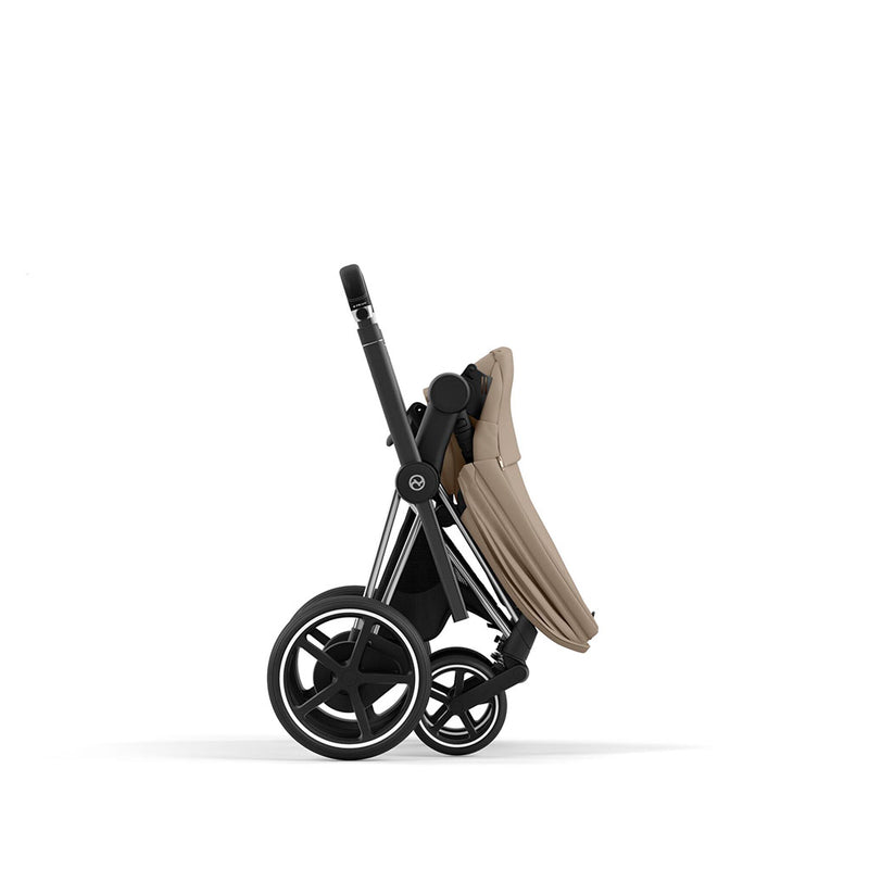 Cybex e-Priam Pushchair - Chrome Black / Cozy Beige